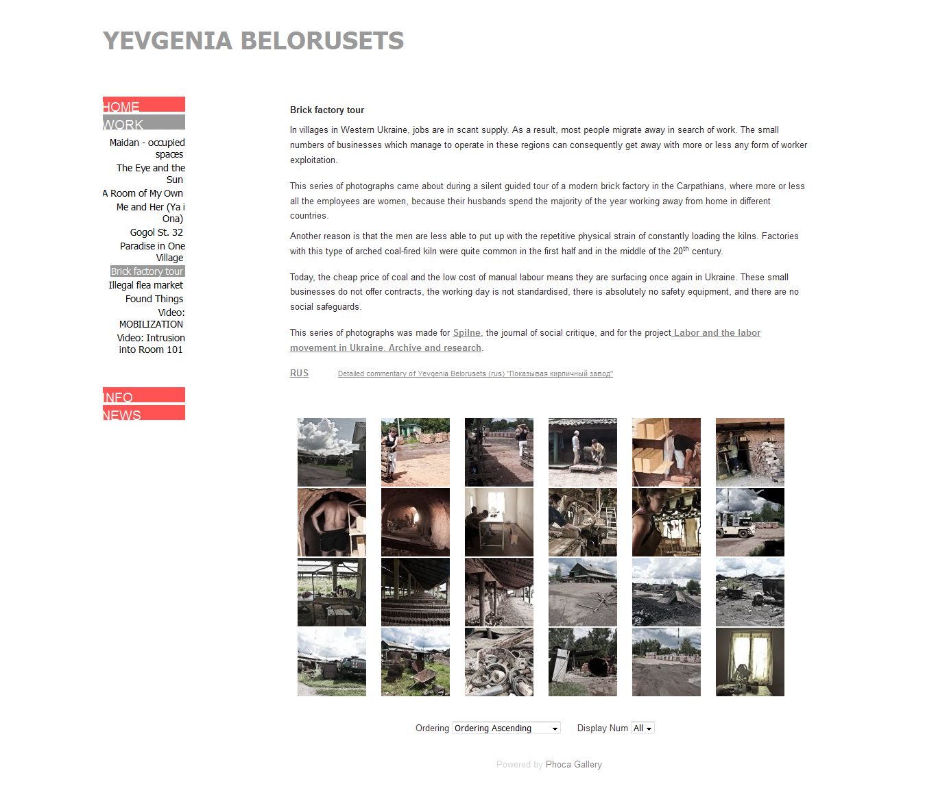 Evgenia Belorusets Personal website