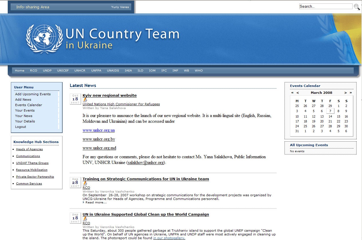 United Nations in Ukraine Intranet Portal